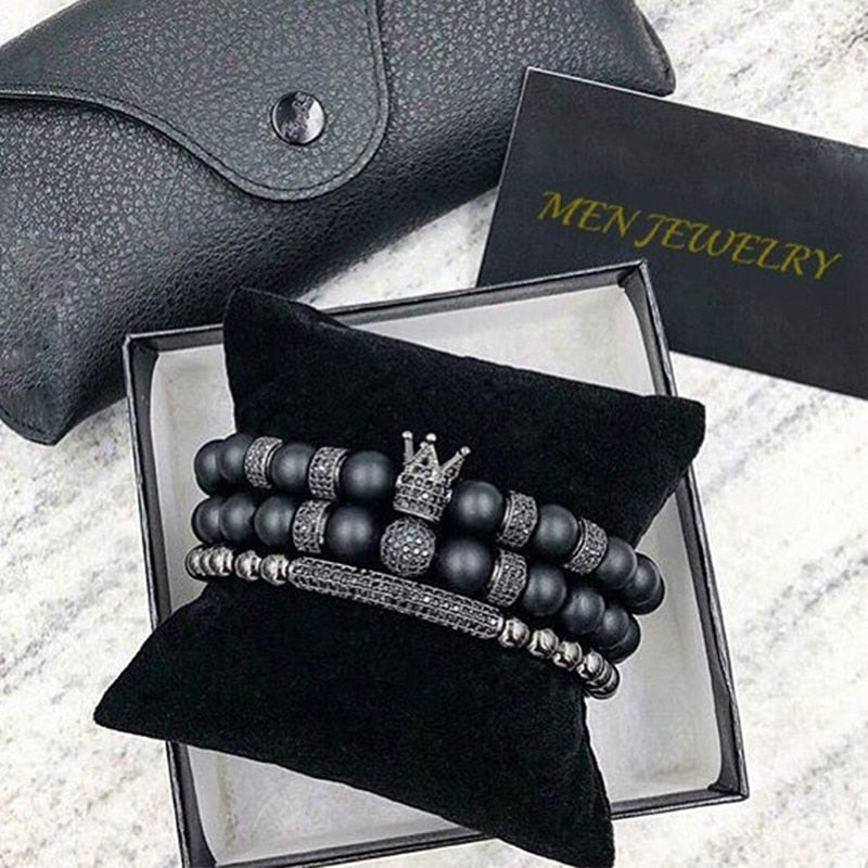2pcs/set Uxury Fashion Crown Charm Bracelet