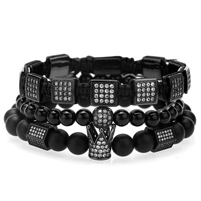 crown charm braiding bracelet