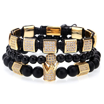 crown charm braiding bracelet