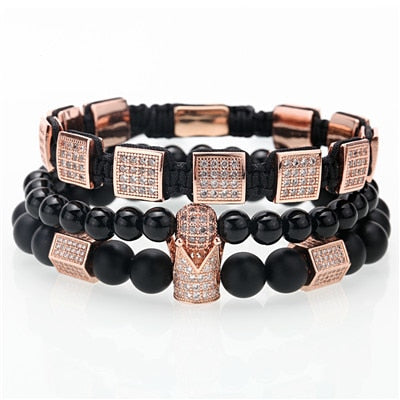 crown charm braiding bracelet