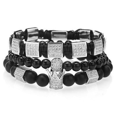 crown charm braiding bracelet