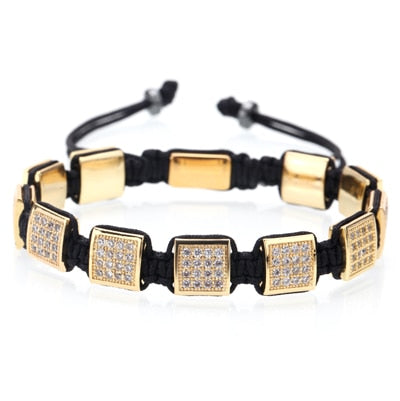 crown charm braiding bracelet