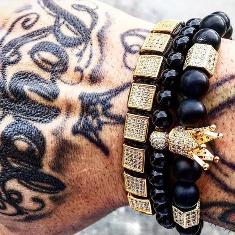 crown charm braiding bracelet