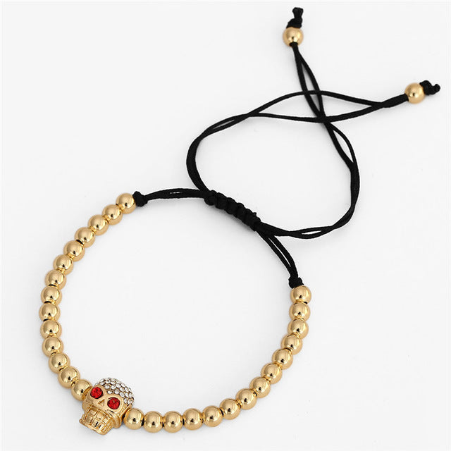 Circle Charm Bead Strand Macrame
