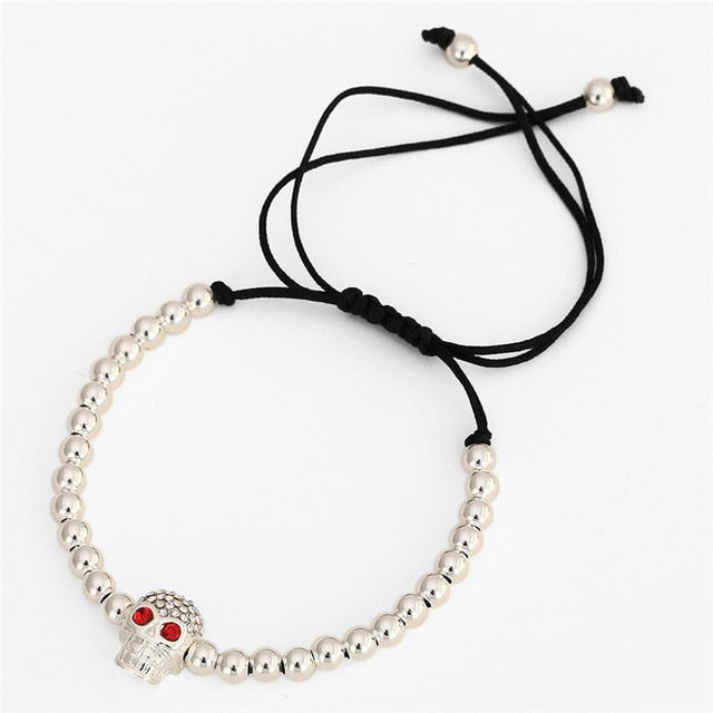 Circle Charm Bead Strand Macrame