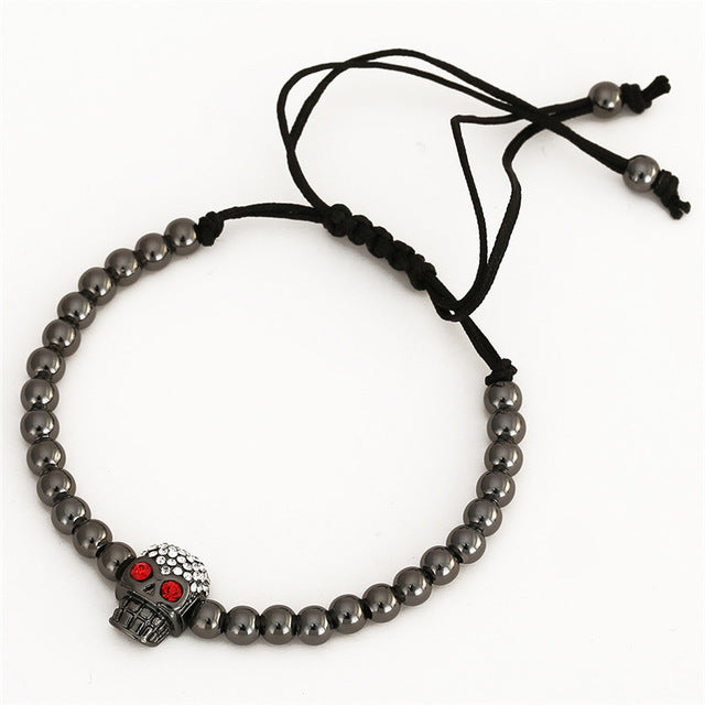 Circle Charm Bead Strand Macrame