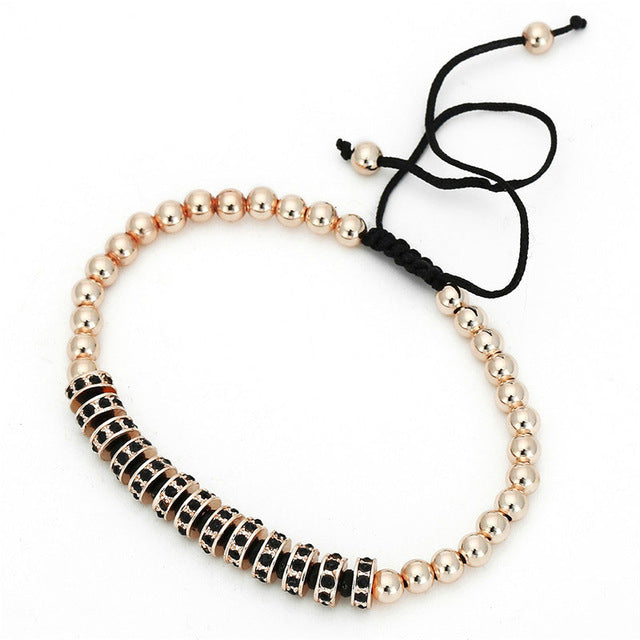Circle Charm Bead Strand Macrame