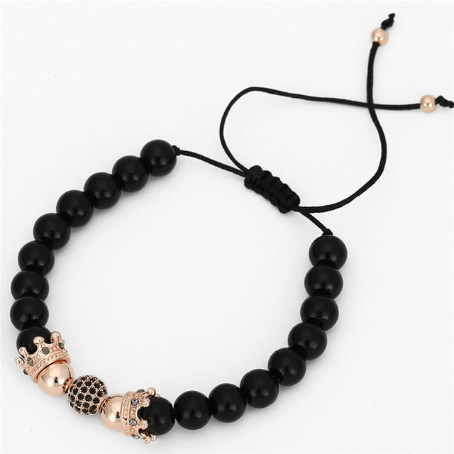 Circle Charm Bead Strand Macrame