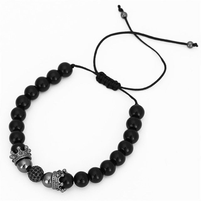 Circle Charm Bead Strand Macrame