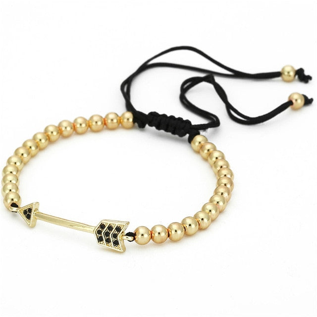 Circle Charm Bead Strand Macrame
