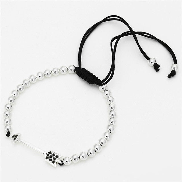 Circle Charm Bead Strand Macrame