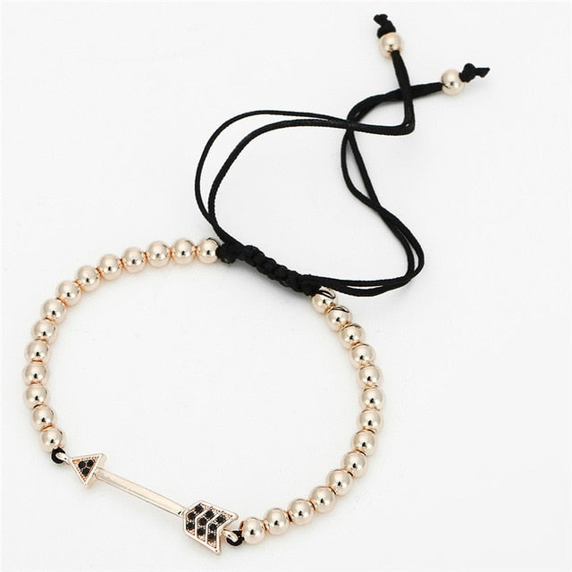 Circle Charm Bead Strand Macrame