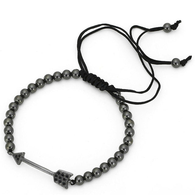 Circle Charm Bead Strand Macrame