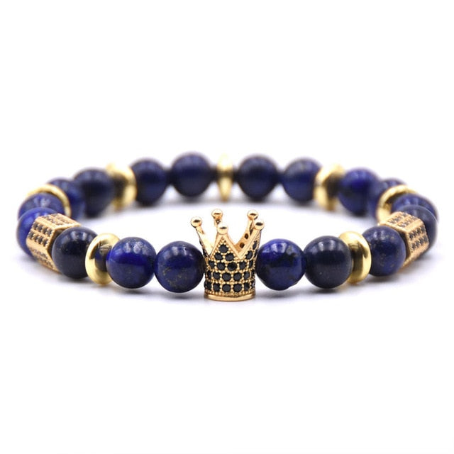 Zirconia King Crown Gear spacer Charms Bracelets