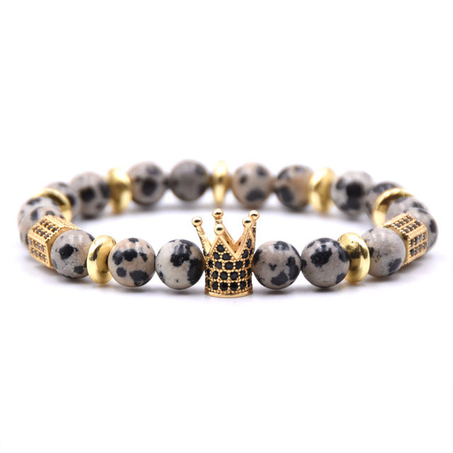 Zirconia King Crown Gear spacer Charms Bracelets