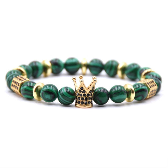 Zirconia King Crown Gear spacer Charms Bracelets