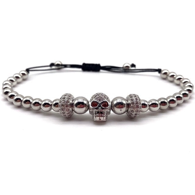 Luxury Crown Bracelet Copper Beads