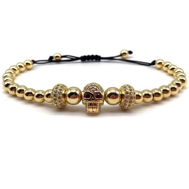 Luxury Crown Bracelet Copper Beads