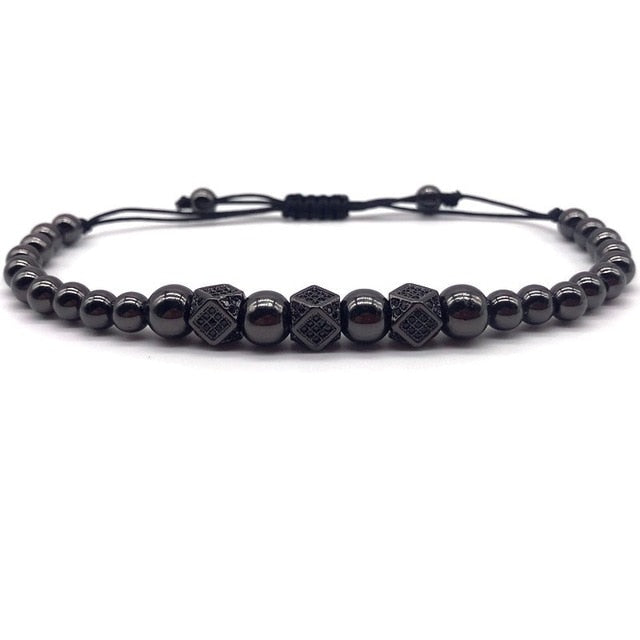 Luxury Crown Bracelet Copper Beads