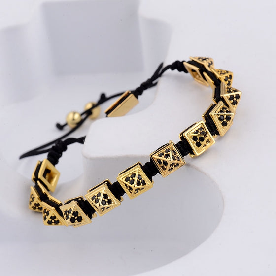 Amader 3 Colors Charm Men Gold Bracelets Triangle