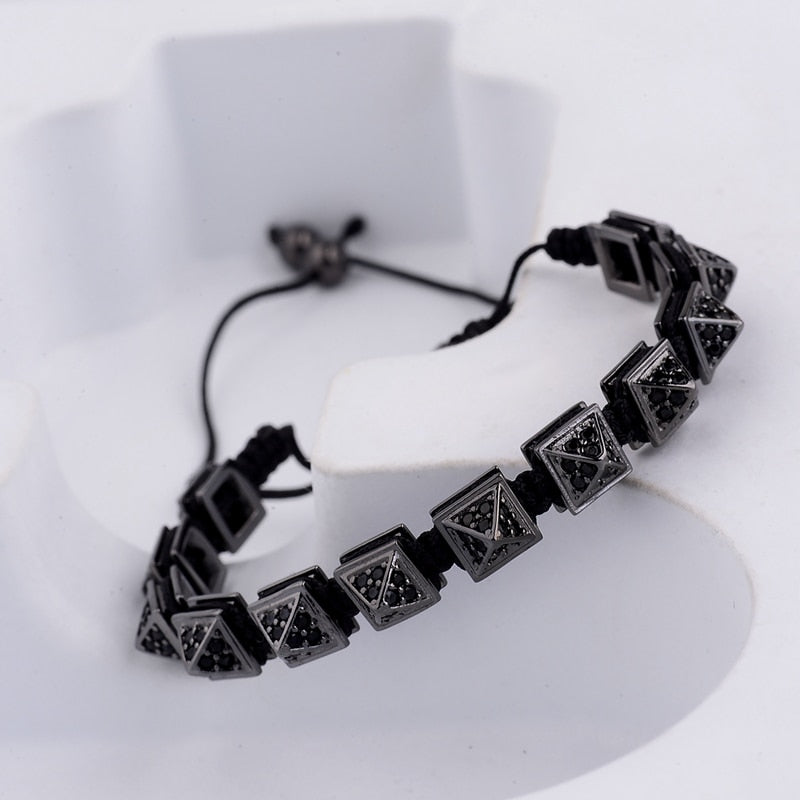 Amader 3 Colors Charm Men Gold Bracelets Triangle