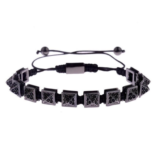 Amader 3 Colors Charm Men Gold Bracelets Triangle