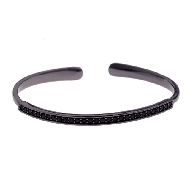 Micro-Inlaid Zircon Copper Bracelet Bangles Luxury Gold Cuff Bracelet