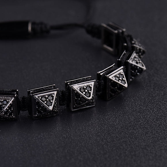 Amader 3 Colors Charm Men Gold Bracelets Triangle